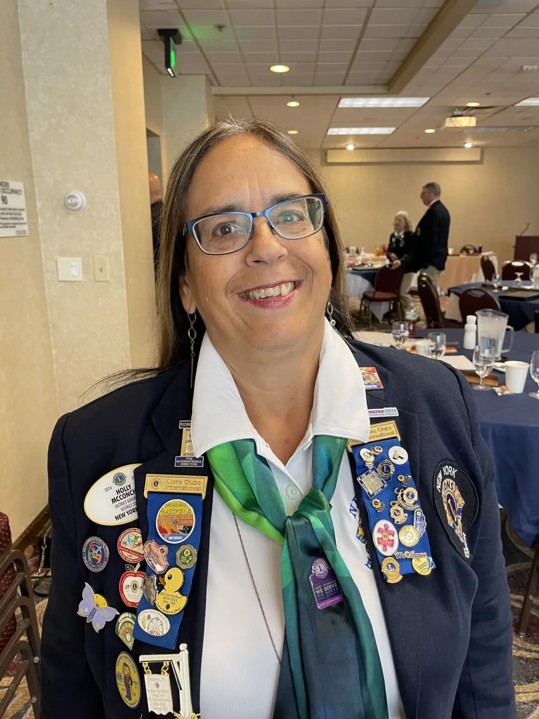 Northern NY Lions District Governor, Holly McConchie    PIS Lion Margo Walrath